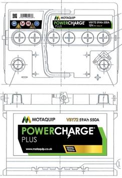 Motaquip VBY72 - Стартов акумулатор vvparts.bg