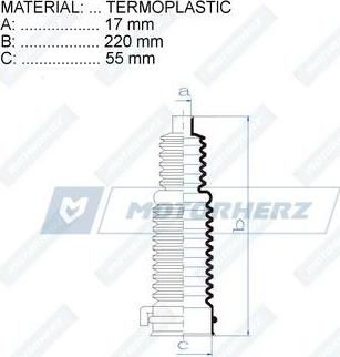 Motorherz RDZ0447MG - Маншон, кормилно управление vvparts.bg