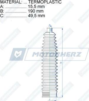 Motorherz RDZ0508MG - Маншон, кормилно управление vvparts.bg