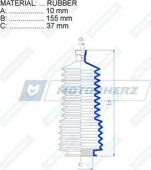 Motorherz RDZ0577MG - Маншон, кормилно управление vvparts.bg