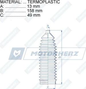 Motorherz RDZ0094MG - Маншон, кормилно управление vvparts.bg