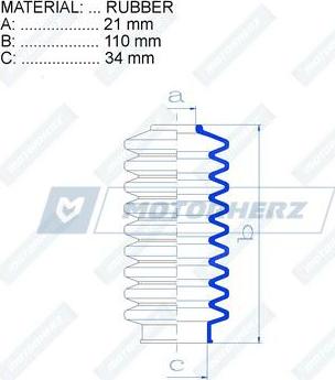 Motorherz RDZ0147MG - Маншон, кормилно управление vvparts.bg