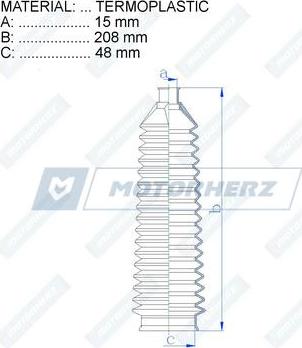 Motorherz RDZ0392MG - Маншон, кормилно управление vvparts.bg