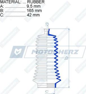 Motorherz RDZ0343MG - Маншон, кормилно управление vvparts.bg