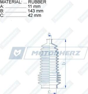 Motorherz RDZ0365MG - Маншон, кормилно управление vvparts.bg