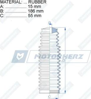 Motorherz RDZ0366MG - Маншон, кормилно управление vvparts.bg