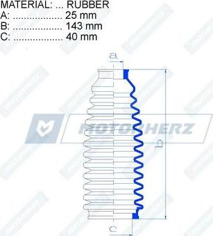 Motorherz RDZ0300MG - Маншон, кормилно управление vvparts.bg