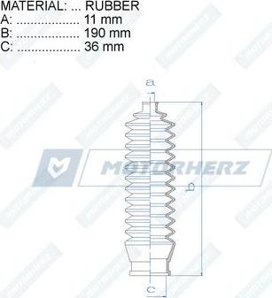 Motorherz RDZ0248MG - Маншон, кормилно управление vvparts.bg