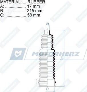 Motorherz RDZ0284MG - Маншон, кормилно управление vvparts.bg