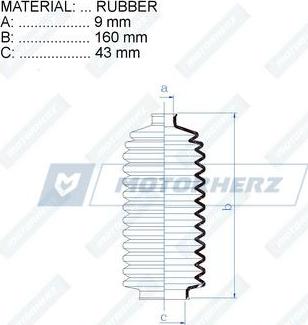 Motorherz RDZ0286MG - Маншон, кормилно управление vvparts.bg