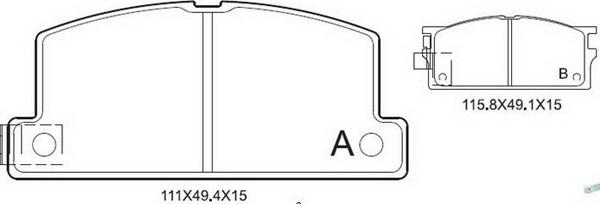 Movelex M01836 - Комплект спирачно феродо, дискови спирачки vvparts.bg