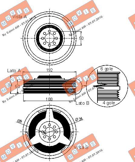 MOVIS AST9015 - Ремъчна шайба, колянов вал vvparts.bg