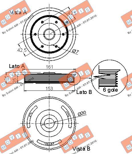 MOVIS AST9026 - Ремъчна шайба, колянов вал vvparts.bg