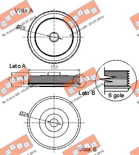 MOVIS AST9149 - Ремъчна шайба, колянов вал vvparts.bg