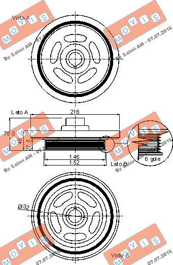 MOVIS AST9133 - Ремъчна шайба, колянов вал vvparts.bg