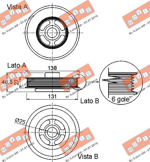 MOVIS AST9240 - Ремъчна шайба, колянов вал vvparts.bg