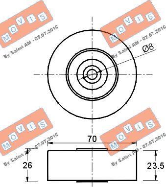 MOVIS AST1466 - Паразитна / водеща ролка, пистов ремък vvparts.bg