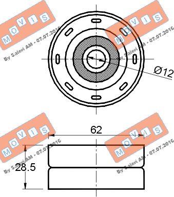 MOVIS AST1439 - Паразитна / водеща ролка, зъбен ремък vvparts.bg