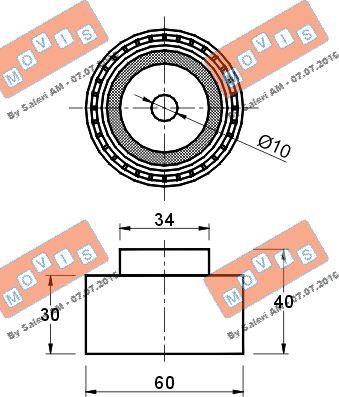 MOVIS AST1477 - Паразитна / водеща ролка, зъбен ремък vvparts.bg