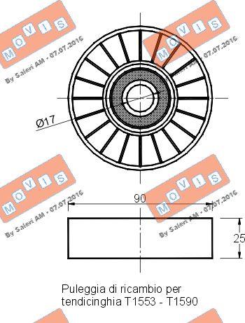 MOVIS AST1554 - Паразитна / водеща ролка, пистов ремък vvparts.bg