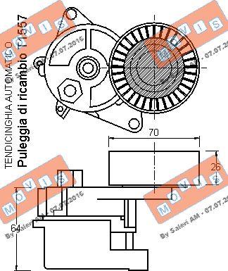 MOVIS AST1556V - Ремъчен обтегач, пистов ремък vvparts.bg