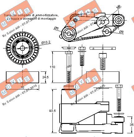 MOVIS AST1556 - Ремъчен обтегач, пистов ремък vvparts.bg