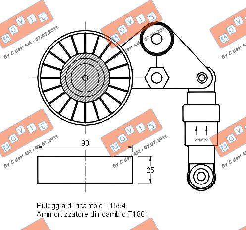 MOVIS AST1553 - Ремъчен обтегач, пистов ремък vvparts.bg