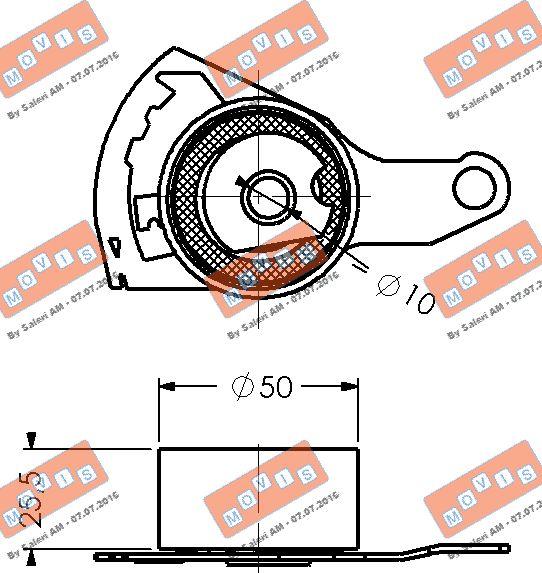 MOVIS AST1503 - Обтяжна ролка, ангренаж vvparts.bg