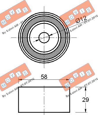 MOVIS AST1583 - Паразитна / водеща ролка, зъбен ремък vvparts.bg