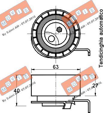 MOVIS AST1574 - Обтяжна ролка, ангренаж vvparts.bg