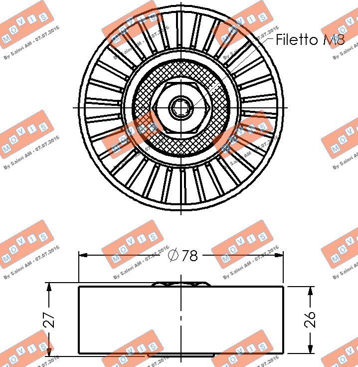 MOVIS AST1573 - Паразитна / водеща ролка, пистов ремък vvparts.bg