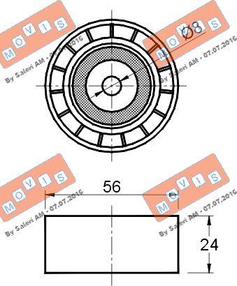MOVIS AST1675 - Паразитна / водеща ролка, пистов ремък vvparts.bg