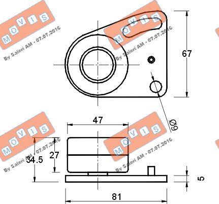 MOVIS AST1052 - Обтяжна ролка, ангренаж vvparts.bg