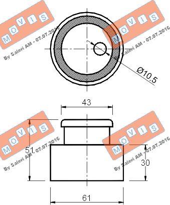 MOVIS AST1062 - Обтяжна ролка, ангренаж vvparts.bg