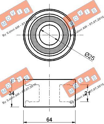 MOVIS AST1017 - Паразитна / водеща ролка, зъбен ремък vvparts.bg