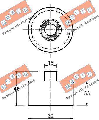 MOVIS AST1039 - Паразитна / водеща ролка, зъбен ремък vvparts.bg