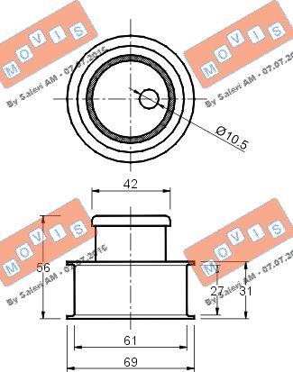 MOVIS AST1026 - Обтяжна ролка, ангренаж vvparts.bg