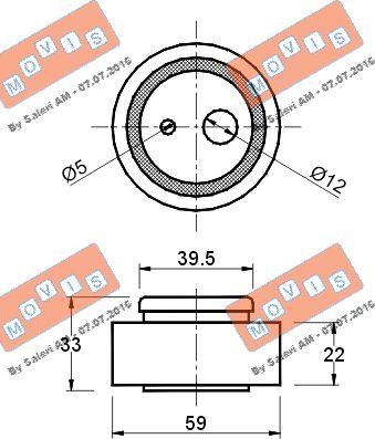 MOVIS AST1076 - Обтяжна ролка, ангренаж vvparts.bg