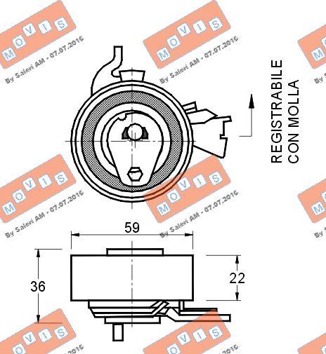 MOVIS AST1107 - Обтяжна ролка, ангренаж vvparts.bg