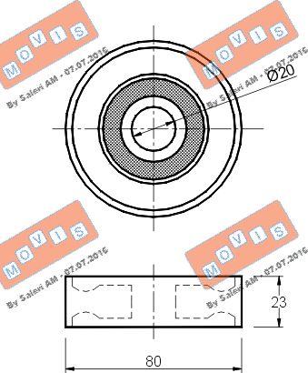 MOVIS AST1182 - Паразитна / водеща ролка, пистов ремък vvparts.bg