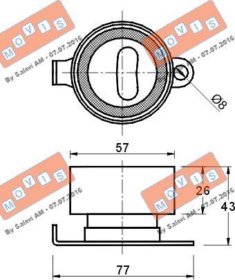 MOVIS AST1136 - Обтяжна ролка, ангренаж vvparts.bg