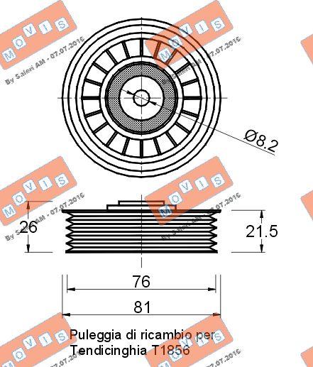 MOVIS AST1858 - Паразитна / водеща ролка, пистов ремък vvparts.bg