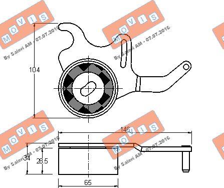 MOVIS AST1354 - Обтяжна ролка, ангренаж vvparts.bg