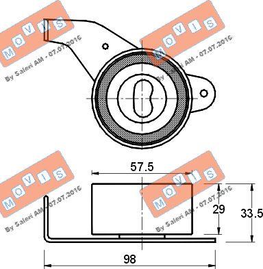 MOVIS AST1350 - Обтяжна ролка, ангренаж vvparts.bg