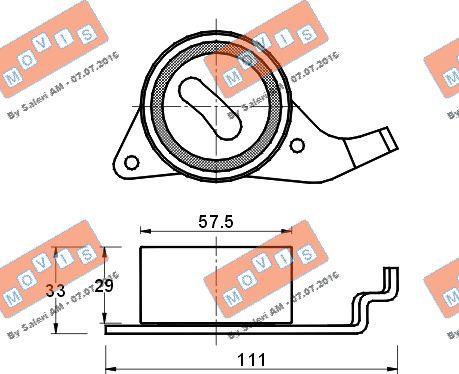 MOVIS AST1351 - Обтяжна ролка, ангренаж vvparts.bg