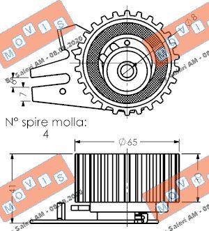 MOVIS AST1306 - Обтяжна ролка, ангренаж vvparts.bg