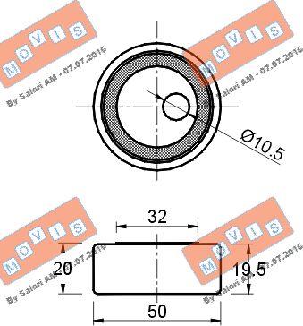 MOVIS AST1385 - Обтяжна ролка, ангренаж vvparts.bg