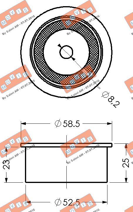 MOVIS AST1200 - Паразитна / водеща ролка, зъбен ремък vvparts.bg