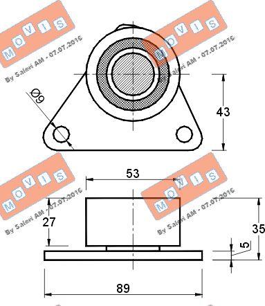 MOVIS AST1208 - Паразитна / водеща ролка, зъбен ремък vvparts.bg