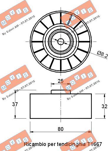 MOVIS AST1238 - Паразитна / водеща ролка, пистов ремък vvparts.bg